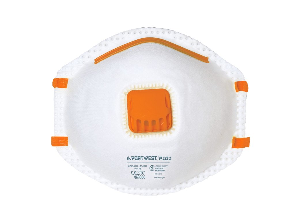 FFP1 Valved Respirator (Pk10) (Color White)
