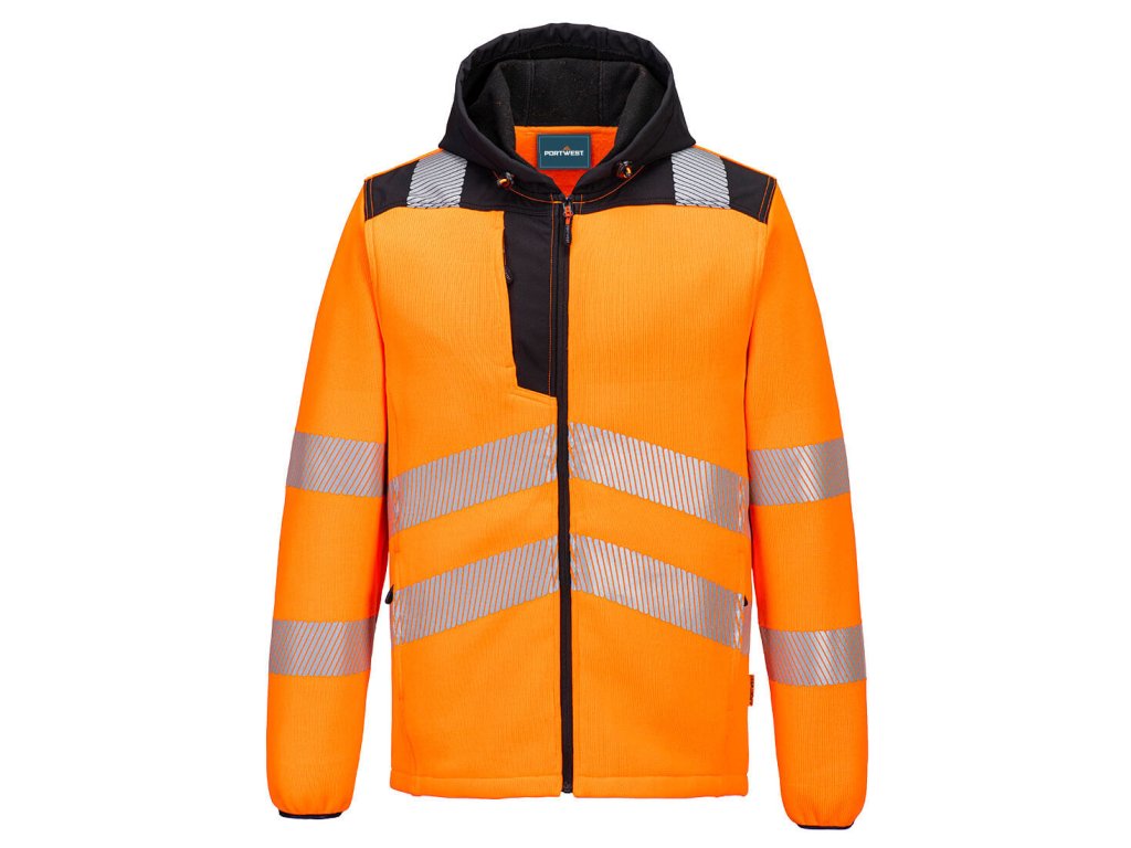 PW3 Hi-Vis Technical Fleece (Color Orange/Black, Size 5XL)