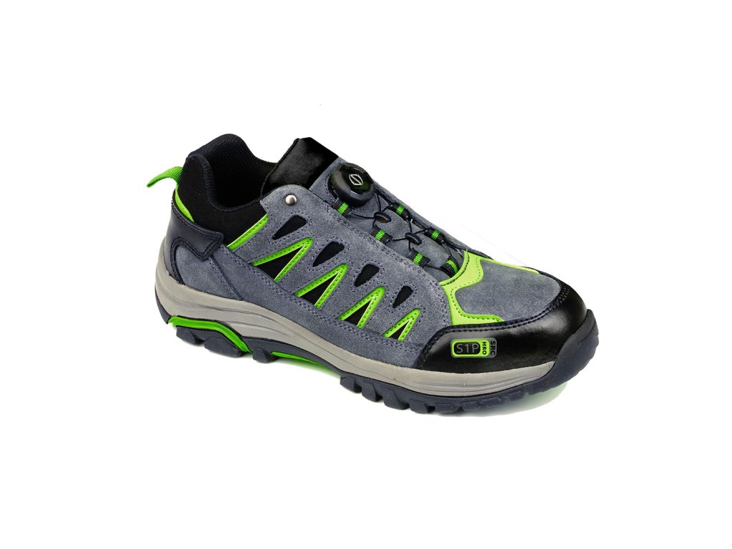 Steelite Wire Lace Safety Trainer S1P HRO (Color Grey/Green, Size 43)