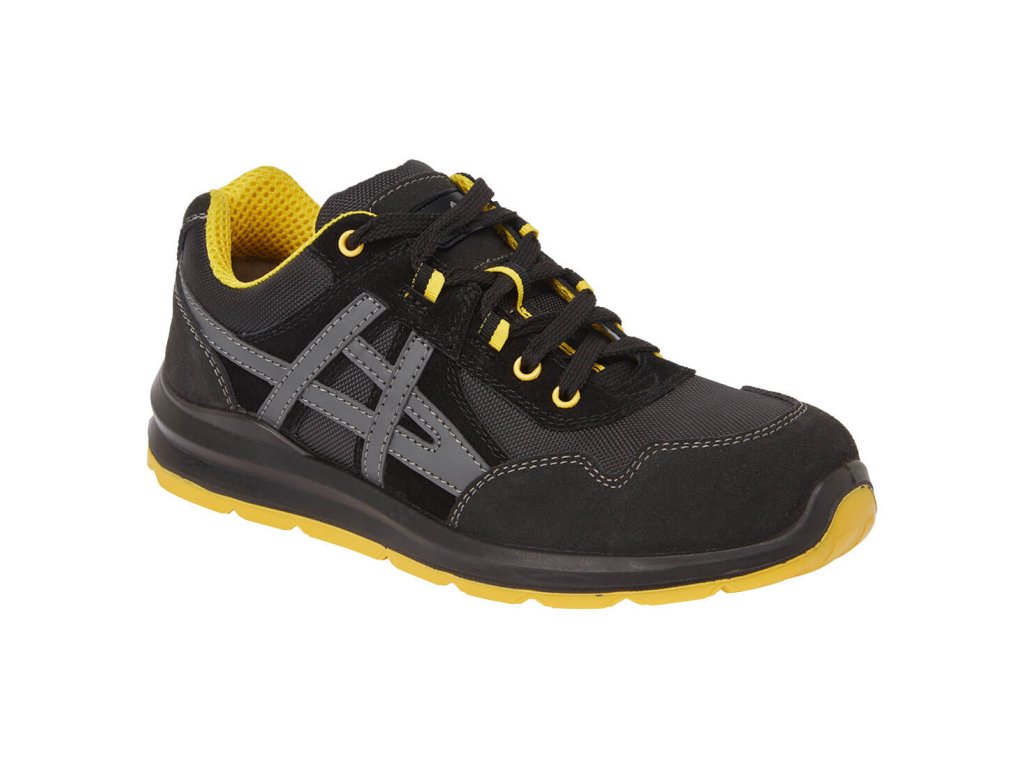 Steel Leather and Textile Trainer S1 FO SR (Color Black, Size 36)