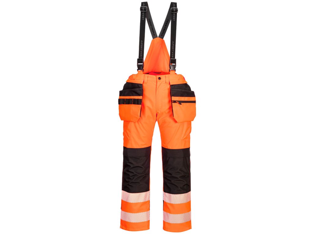 PW3 Hi-Vis Rain Trousers (Color Orange/Black, Size L)