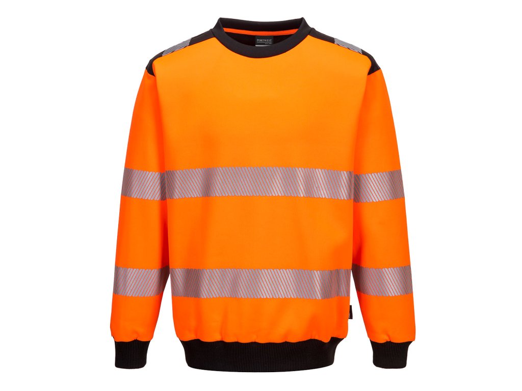 PW3 Hi-Vis Sweatshirt (Color Orange/Black, Size 4XL)
