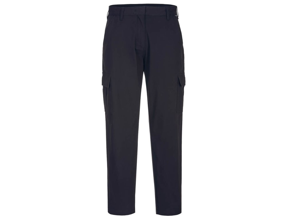 Women's Stretch Cargo Trousers (Color Black, Size 24)