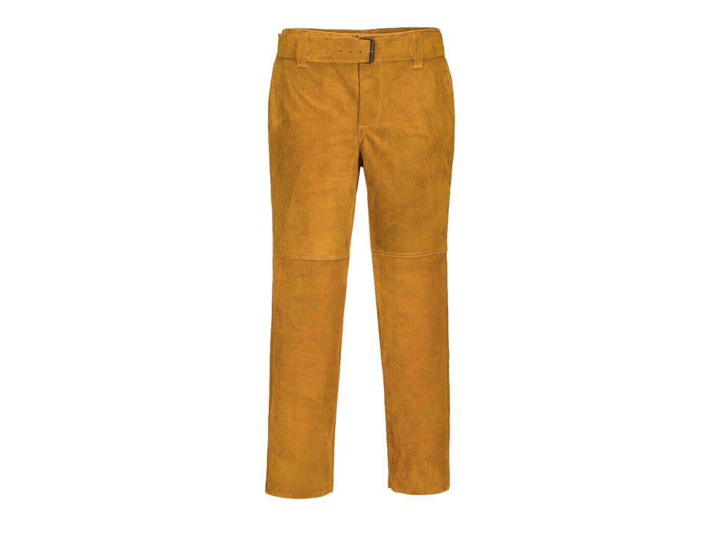 FR Leather Welding Trousers (Color Tan, Size XXXL)