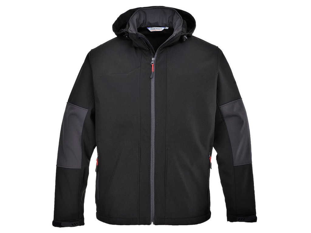 Hooded Softshell (3L) (Color Black, Size XL)
