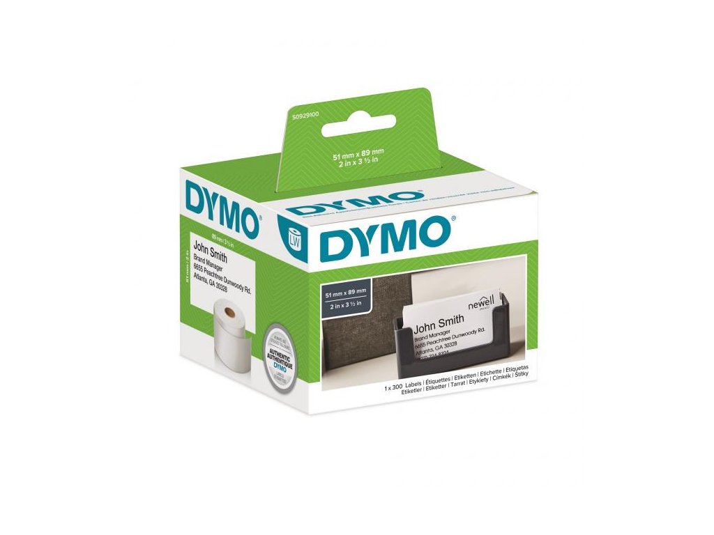 Self-adhesive labels Dymo LW 89x51 mm name tags without glue white