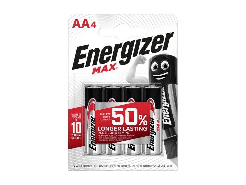 Alkaline battery Energizer Max 1.5 V, type AA, 4 pcs