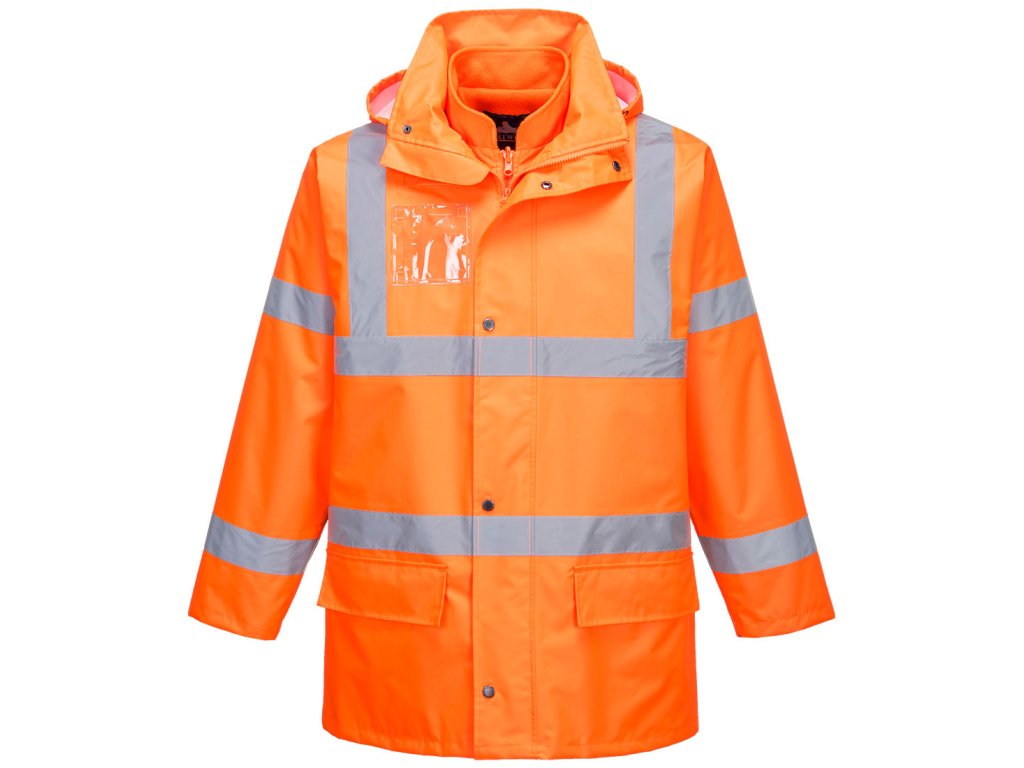 Hi-Vis 5-in-1 Essential Jacket (Color Orange, Size L)