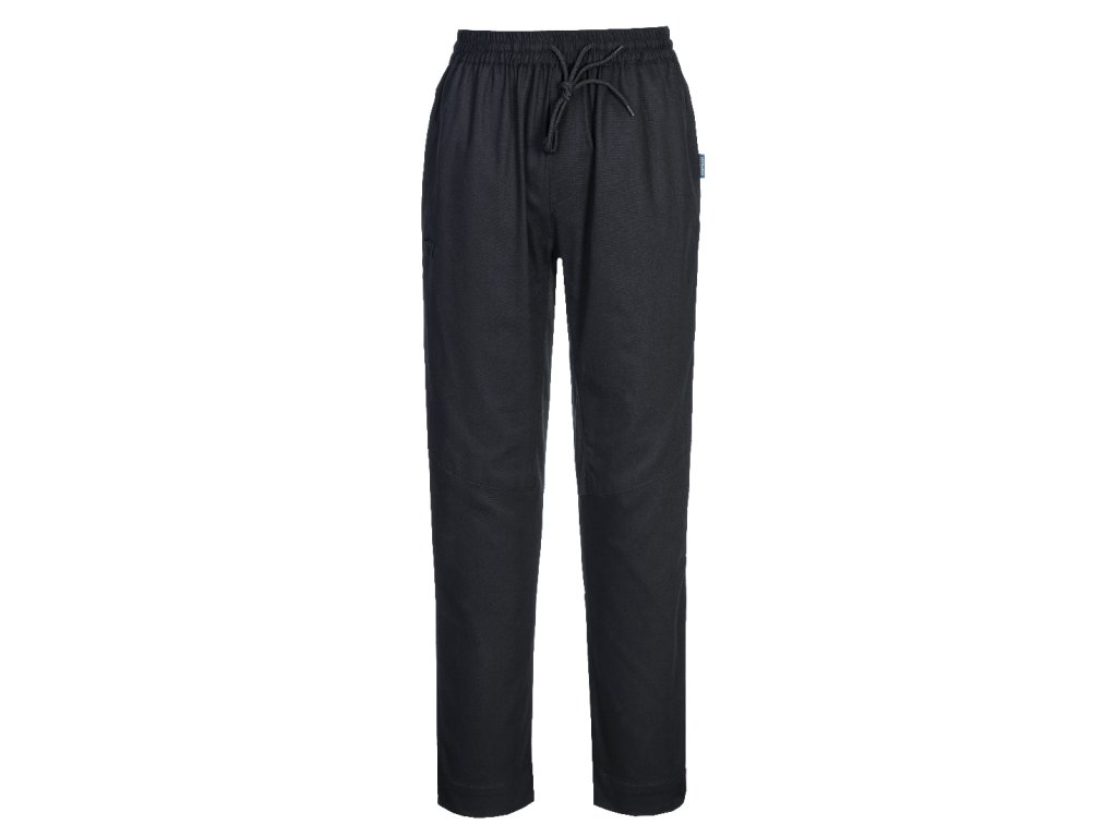 Chef's Cotton Mesh Air Pro Stretch Trousers (Color Black, Size L)