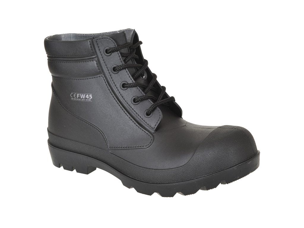 Steel PVC Mid Boot S5 SR FO (Color Black, Size 38)