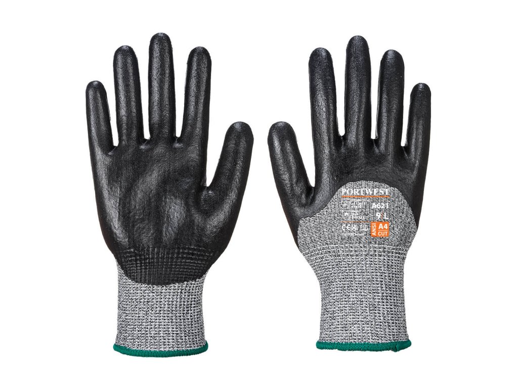Cut D13 3/4 Nitrile Foam Glove (Color Black, Size L)
