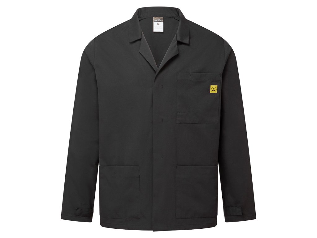 Anti-Static ESD Lab Jacket (Color Black, Size 4XL)