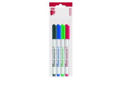 ICO Whiteboard Marker M Slim – 4-colour Set