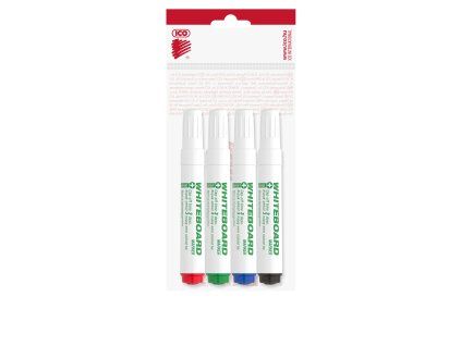ICO Whiteboard Marker 11 XXL Antibacterial – 4-colour Set