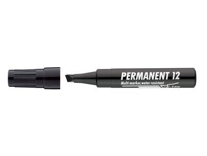 ICO Permanent Marker 12 Chisel (Color Black)