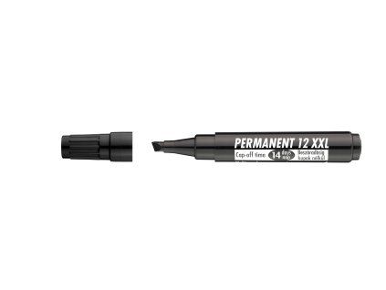 ICO Permanent Marker 12 XXL Chisel (Color Black)