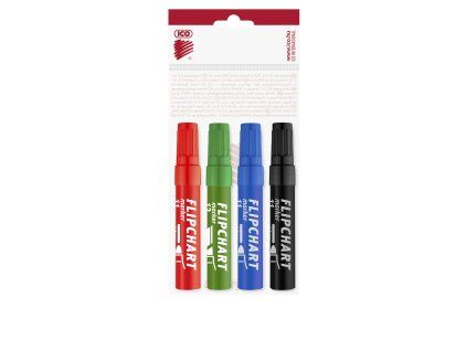 ICO Flipchart Marker 12 – 4-colour Set