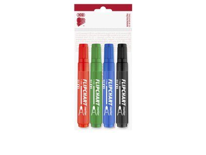 ICO Flipchart Marker 11 XXL – 4-colour Set