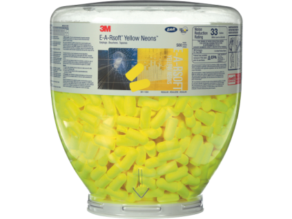 04010039 E A Rsoft Yellow Neons One Touch Refill Earplugs 391 1004 Frontside O packing.tif