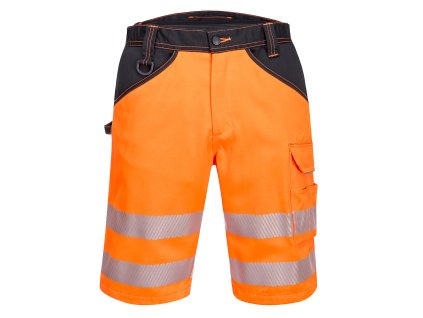 PW3 Hi-Vis Shorts (Color Orange/Black, Size 30)