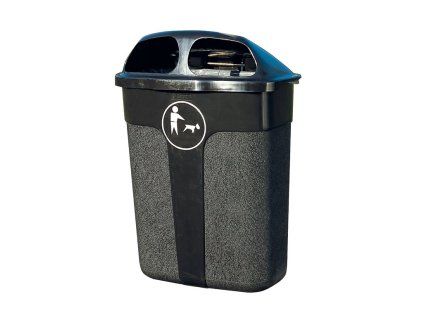 Outdoor waste bin for dog excrement WALTER, 60 L