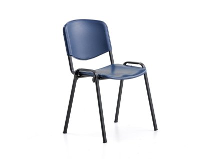 NELSON chair, plastic seat, black, blue