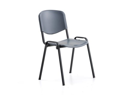 NELSON chair, plastic seat, black, dark gray