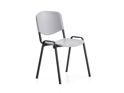 NELSON chair, plastic seat, black, light gray