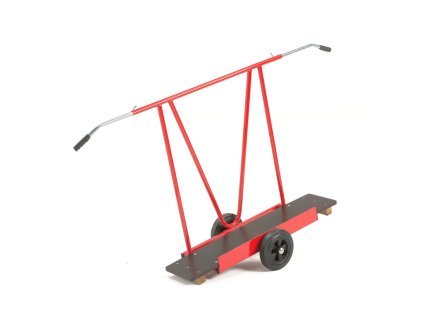 Transport trolley for board material, 2117x1121x540 mm, red