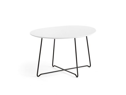 Couchtisch IRIS, asymmetrisch, schwarz, weiß