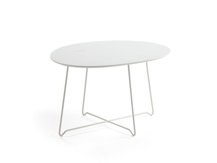 Coffee table IRIS, asymmetrical, white