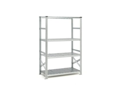 BLEND metal shelf with tray, basic section, 1972x1200x600 mm