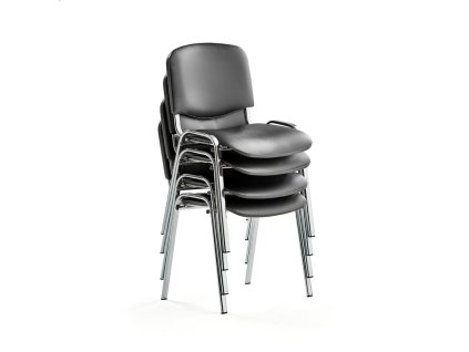 Conference chair NELSON, 4 pcs., leatherette, chrome