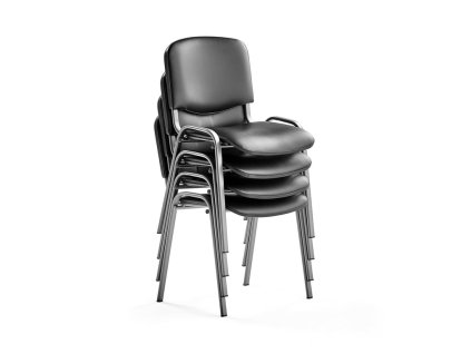 Conference chair NELSON, 4 pcs., leatherette, gray