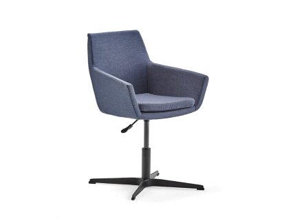 Conference chair FAIRFIELD, black, blue-gray