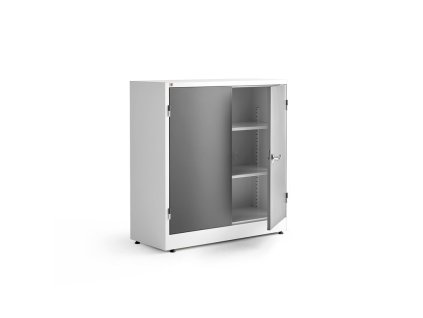 Metallschrank STYLE, 1000x1000x400 mm, dunkelgrau, weiß