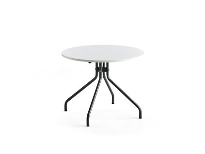 AROUND Tisch, Ø 900 mm, weiß, anthrazit