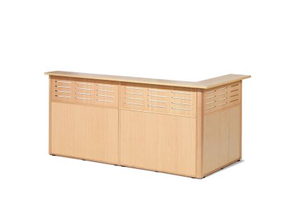 TREAT reception desk, 3 sections, corner, left, beech