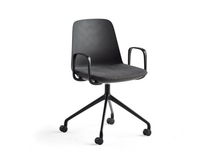 Židle LANGFORD, s kolečky, černá/antracit