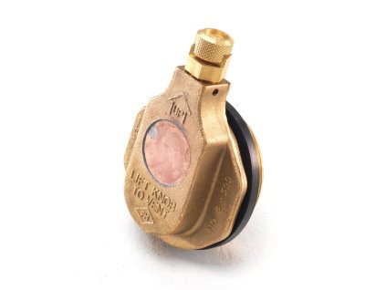 Brass valve for barrels in horizontal position