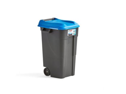 Plastic waste container LEWIS, 120 L, blue