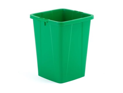 Waste bin OLIVER, 610x490x510 mm, 90 L, green