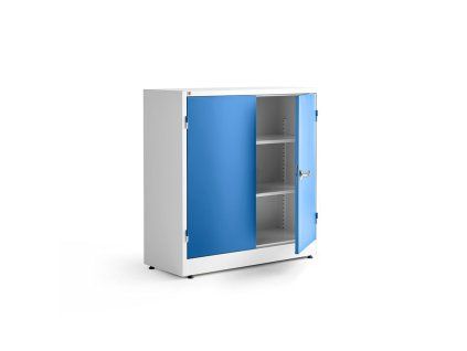 Metallschrank STYLE, 1000x1000x400 mm, weiß/blau