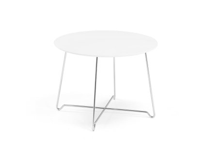 Couchtisch IRIS, Höhe 510 mm, Chrom / Weiß