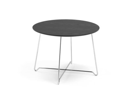 Coffee table IRIS, height 510 mm, chrome / black
