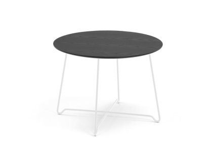 IRIS Couchtisch, Ø 510 mm, weiß, schwarz