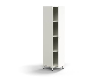 QBUS cabinet, 3 shelves, on legs, with handle, 1636x400x420 mm, white
