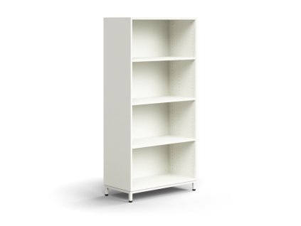 QBUS könyvespolc, 3 polc, lábakon, 1636x800x400 mm, fehér