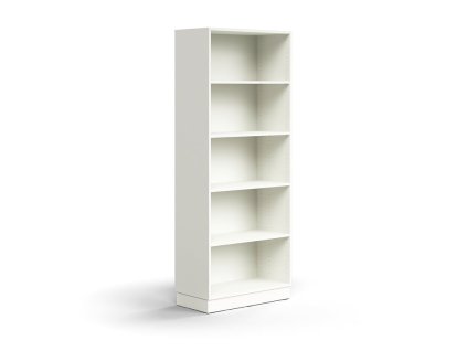 QBUS Bücherregal, 4 Regale, mit Sockel, 2020x800x400 mm, weiß