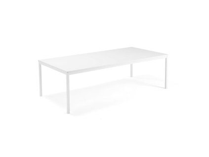 Conference table QBUS, 2400x1200 mm, 4 legs, white / white